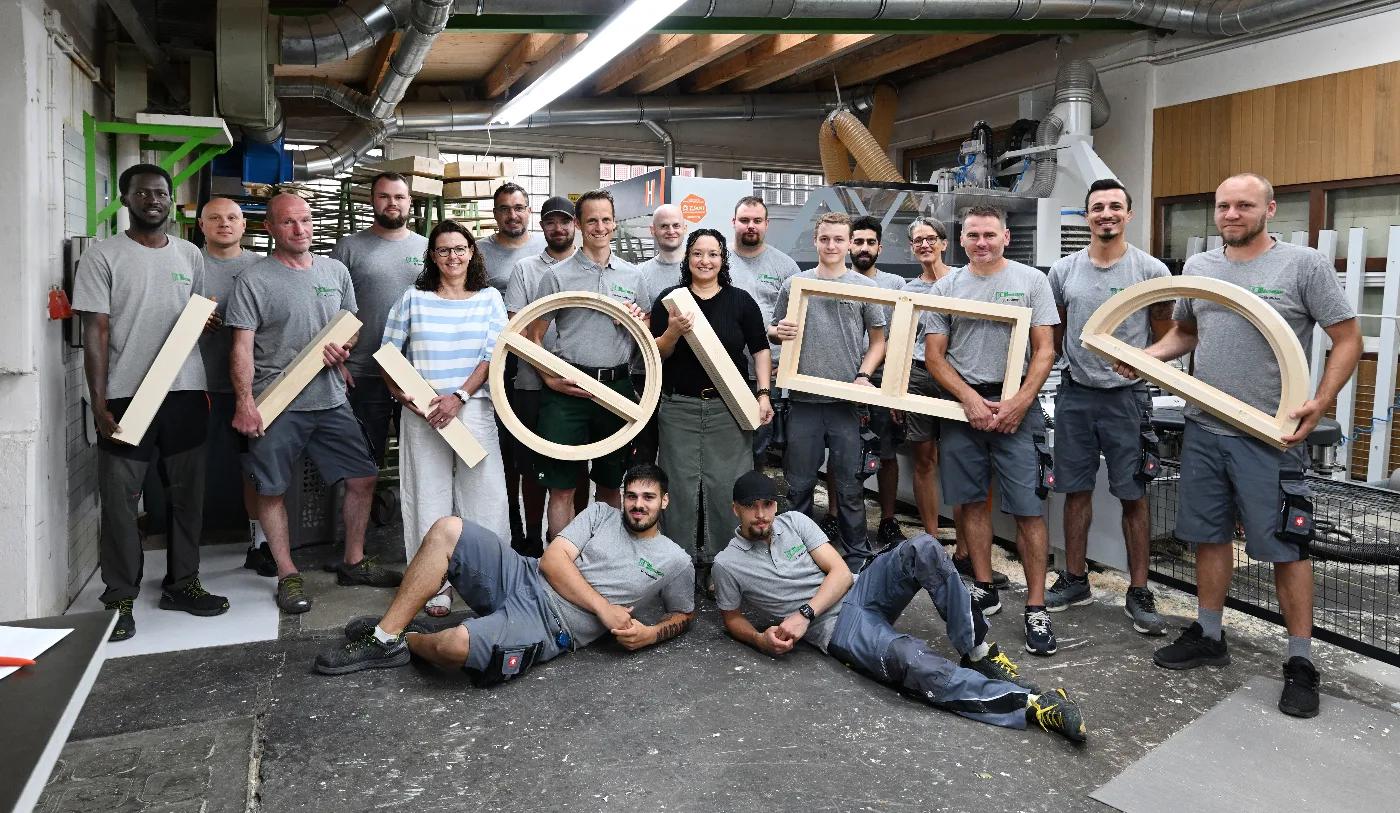 Das Team von Fensterbau Mollenkopf in der Werkstatt